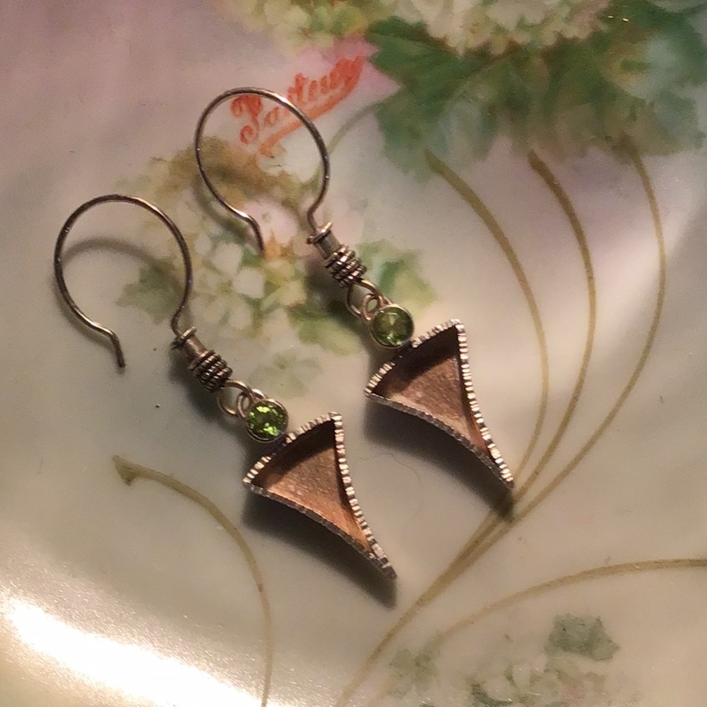 Handcrafted Sterling Silver and Peridot Earrings